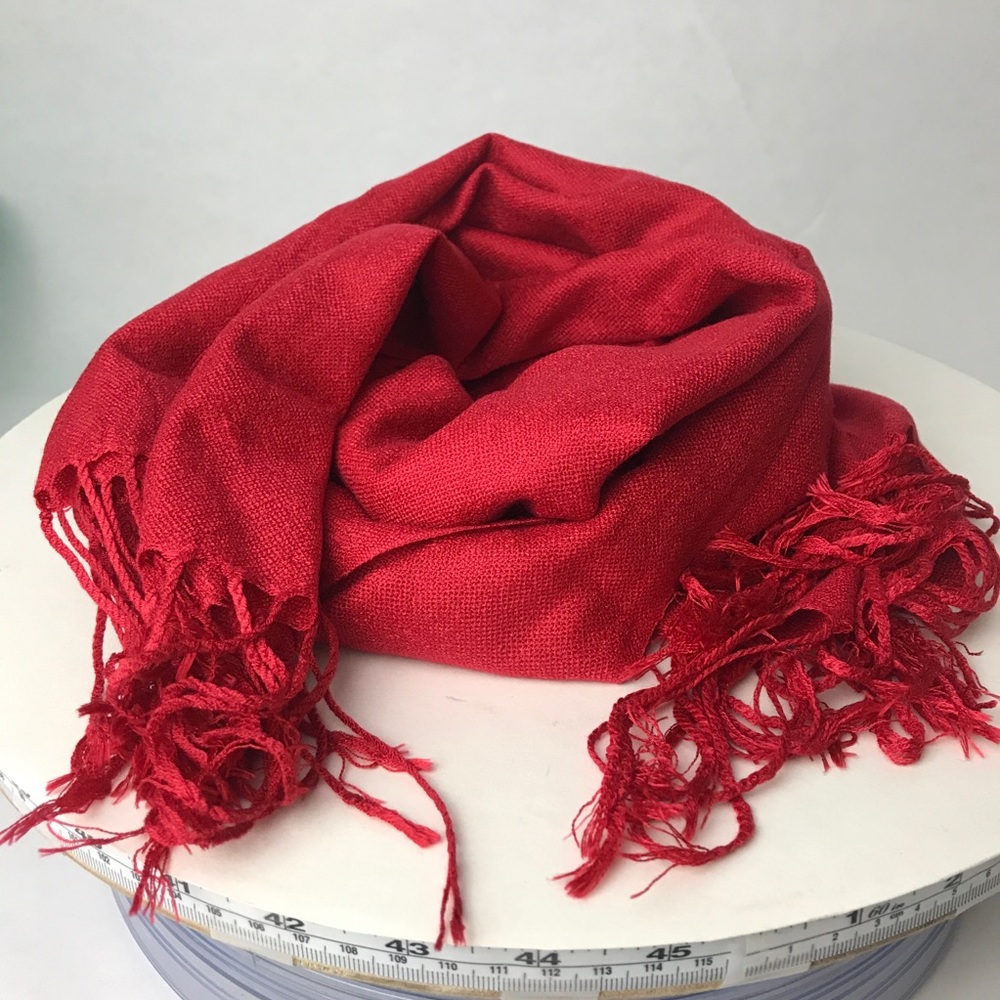 Faux Cashmere Pashmina NWT - Crimson Red